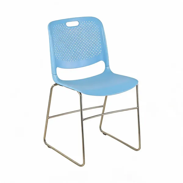 Plastic_Modern_Stackable_Blue_Metal_Frame_Chair