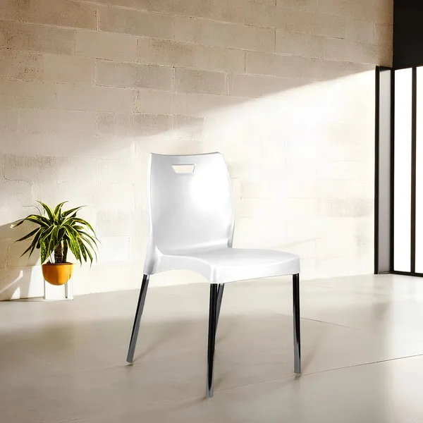 Plastic_Modern_White_Black_Legs_Dining_Chair