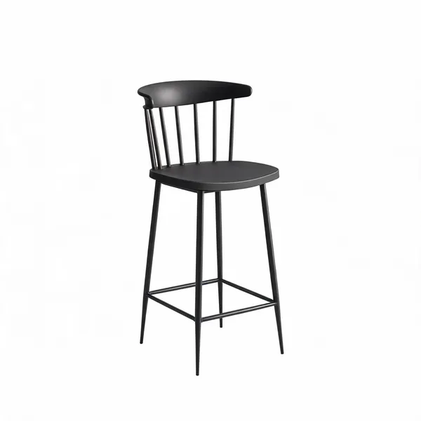 Plastic_Windsor_Style_Grey_Bar_Stool_With_Backrest