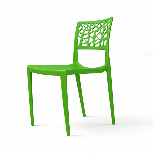 Plastic_Contemporary_Cutout_Back_Green_Dining_Chair