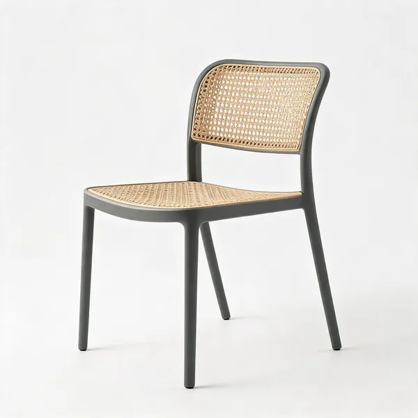 Rattan_Weave_Modern_Grey_Beige_Dining_Chair_With_Metal_Frame