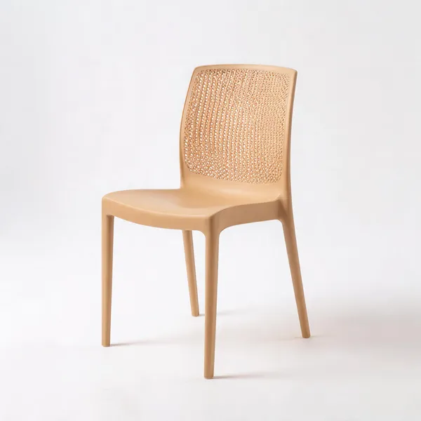 Plastic_Contemporary_Perforated_Back_Beige_Dining_Chair