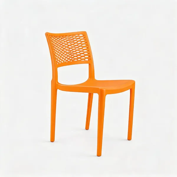 Plastic_Stackable_Perforated_Back_Orange_Chair