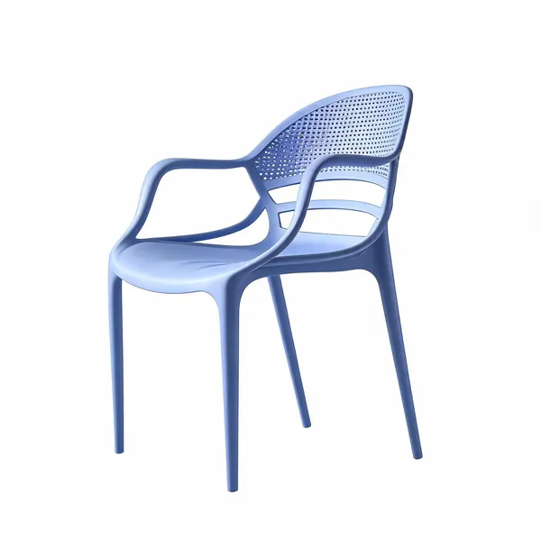 Plastic_Modern_Textured_Back_Blue_Armchair