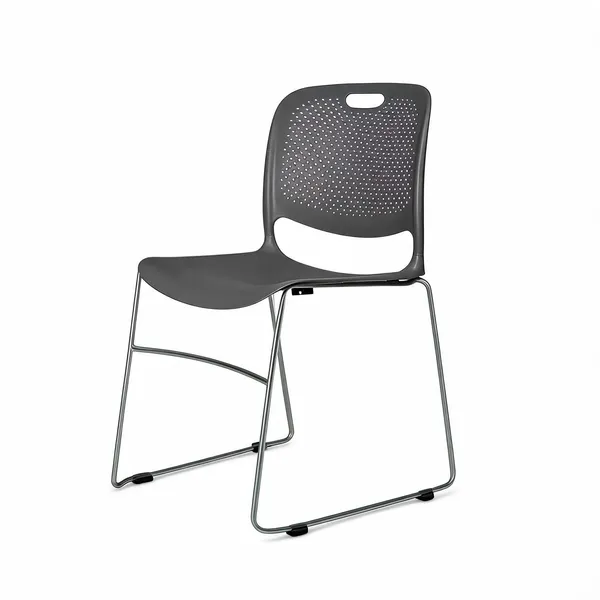 Plastic_Modern_Stackable_Grey_Sled_Base_Chair