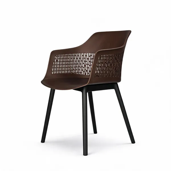 Plastic_Mesh_Back_Brown_Armchair