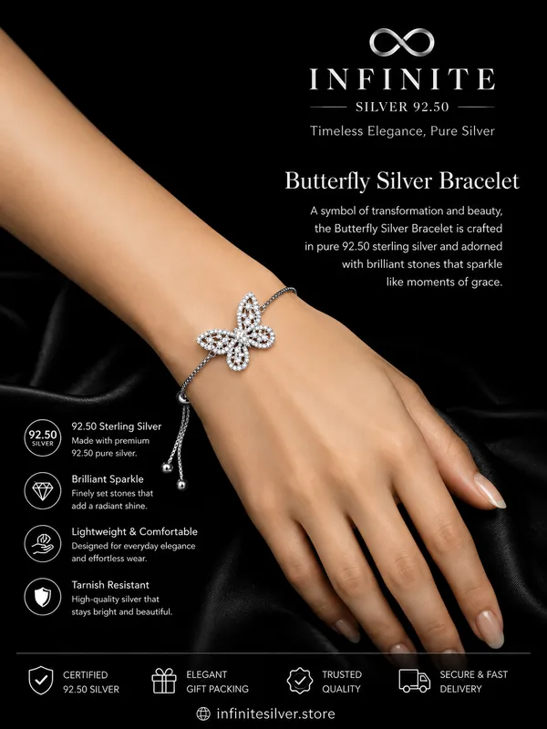 Silver_925_Sterling_Butterfly_Stone_Bracelet_For_Women