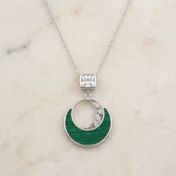 Silver_925_Sterling_Green_Enamel_Crescent_Moon_Pendant_Necklace_For_Women