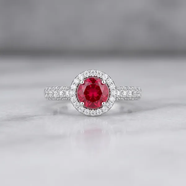 Silver_Plated_Pink_Stone_Halo_Engagement_Ring_For_Women