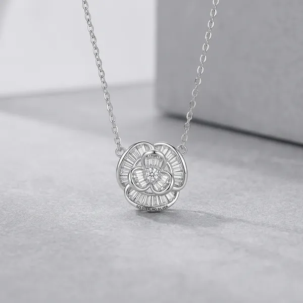 Silver_925_Sterling_Floral_Spiral_Pendant_Necklace_For_Women