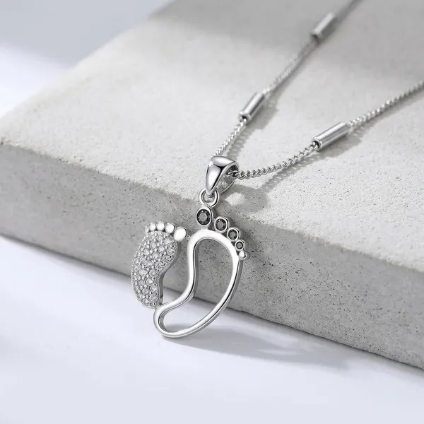 Silver_925_Sterling_Baby_Feet_Pendant_Necklace_For_Women