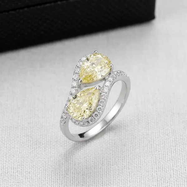 Silver_And_Yellow_Diamond_Studded_Bypass_Ring_For_Women