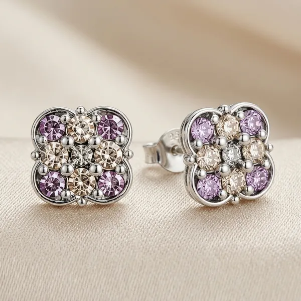 Silver_And_Purple_925_Sterling_Floral_Crystal_Stud_Earrings_For_Women