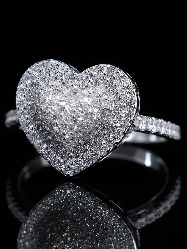 Silver_Heart_Shaped_Diamond_Studded_Ring_For_Women