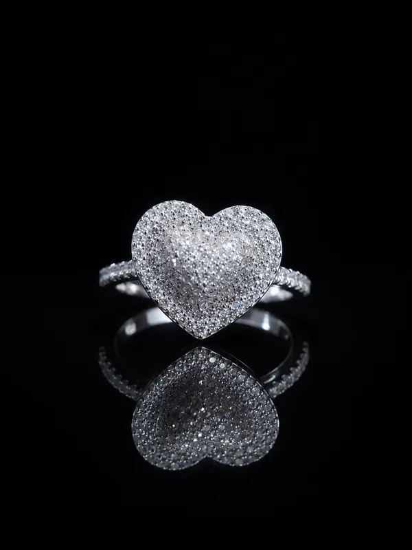 Silver_Heart_Shaped_Diamond_Studded_Ring_For_Women