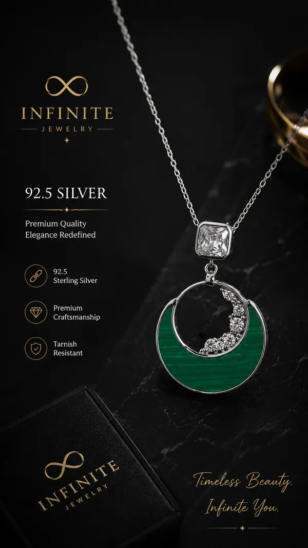 Silver_925_Sterling_Green_Enamel_Crescent_Moon_Pendant_Necklace_For_Women