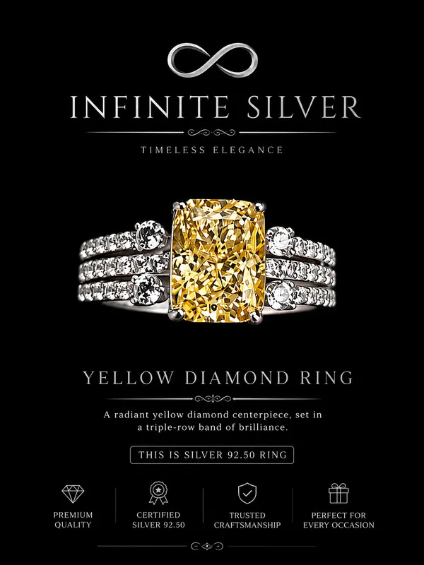 Silver_And_Yellow_Diamond_Radiant_Cut_Band_Ring_For_Women