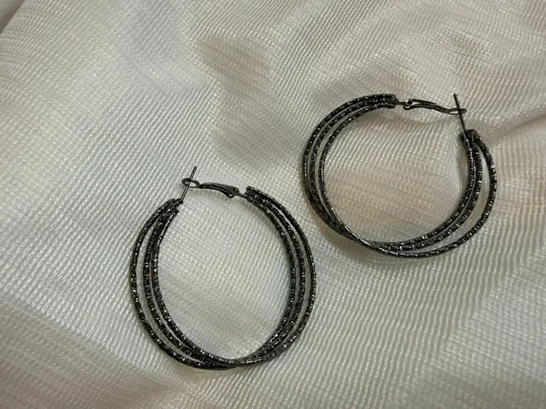 Gunmetal_Black_Alloy_Metal_Premium_And_Fancy_Design_Hoop_Earrings_For_Women