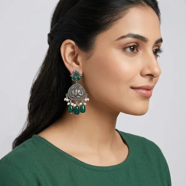 Silver_And_Green_Oxidised_Premium_And_Fancy_Design_Chandbali_Earrings_For_Women