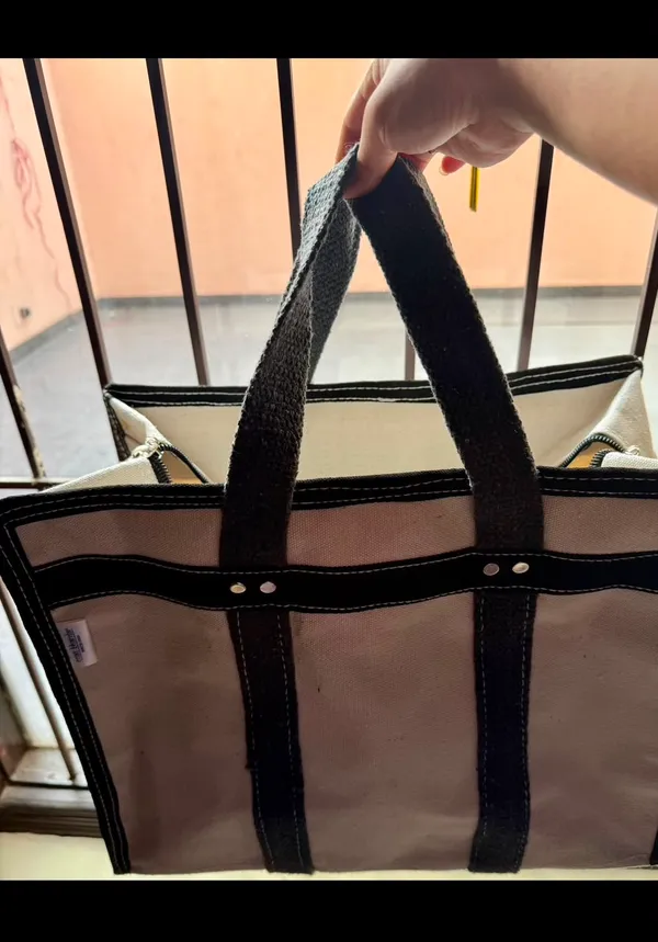 Beige_And_Black_Cotton_Canvas_Premium_And_Fancy_Design_Tote_Bag_For_Women