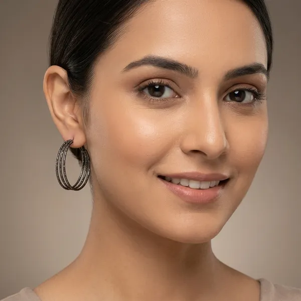 Gunmetal_Black_Alloy_Metal_Premium_And_Fancy_Design_Hoop_Earrings_For_Women