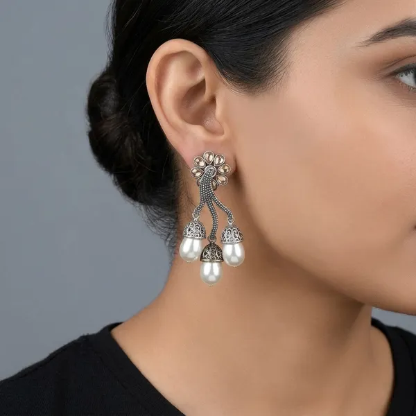 Silver_And_White_Oxidised_Premium_And_Fancy_Design_Drop_Earrings_For_Women