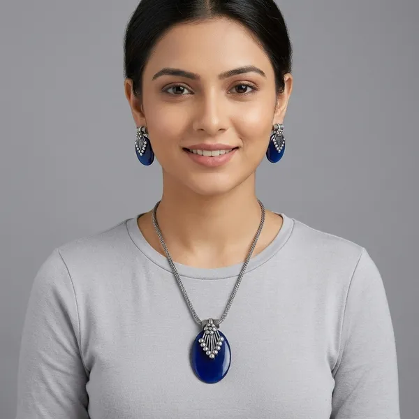 Silver_And_Blue_Oxidised_Premium_And_Fancy_Design_Necklace_And_Earrings_Set_For_Women