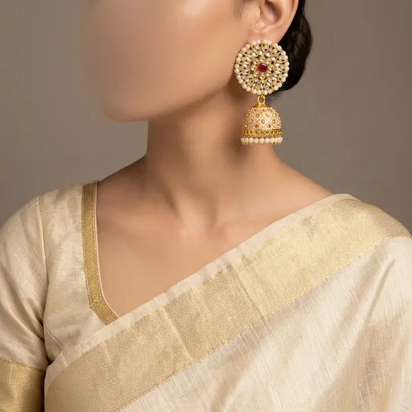 Gold_Plated_Alloy_Metal_Premium_And_Fancy_Design_Jhumka_Earrings_For_Women