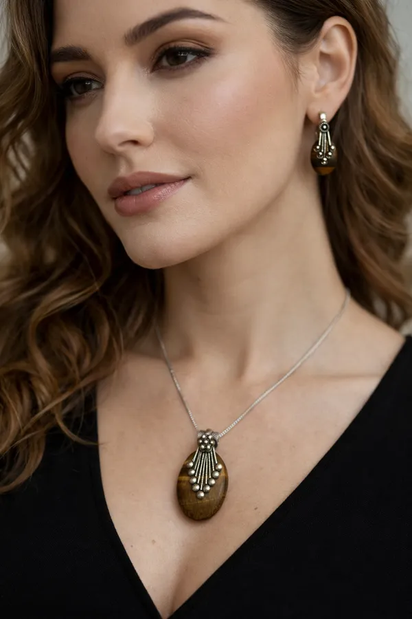 Silver_And_Amber_Brown_Oxidised_Premium_And_Fancy_Design_Pendant_Necklace_For_Women
