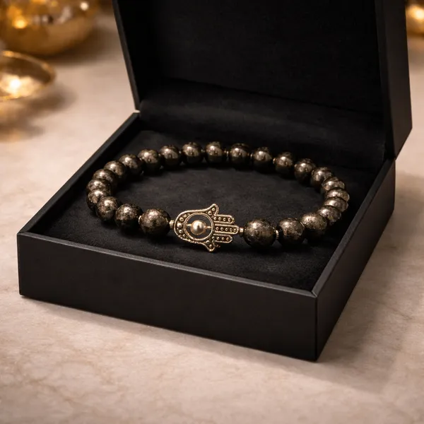 Brown_Pyrite_Gemstone_Bead_Bracelet_With_Hamsa_Hand_Charm