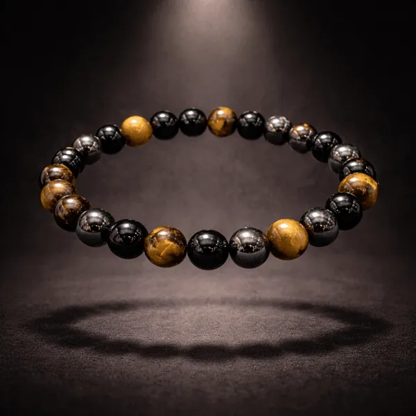 Multicolor_Tiger_Eye_Hematite_Gemstone_Triple_Protection_Bead_Bracelet