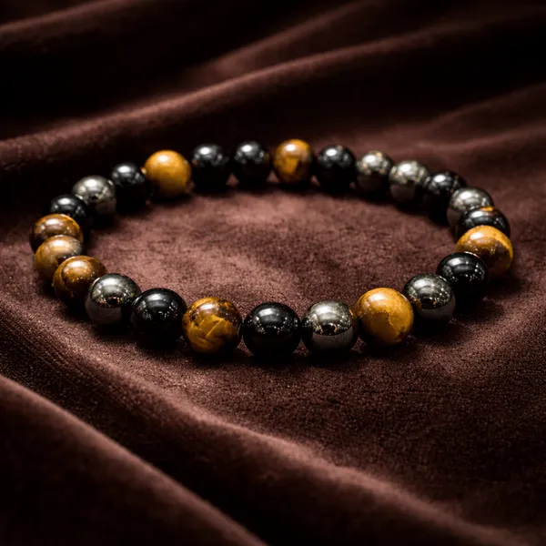 Multicolor_Tiger_Eye_Hematite_Gemstone_Triple_Protection_Bead_Bracelet