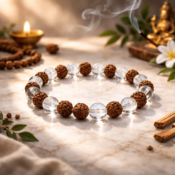 Brown_Rudraksha_Clear_Quartz_Bead_Spiritual_Bracelet_For_Meditation