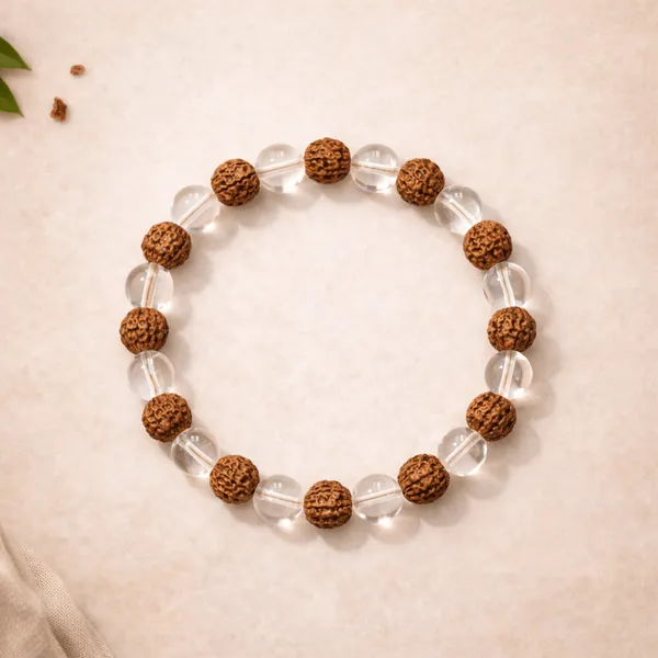Brown_Rudraksha_Clear_Quartz_Bead_Spiritual_Bracelet_For_Meditation