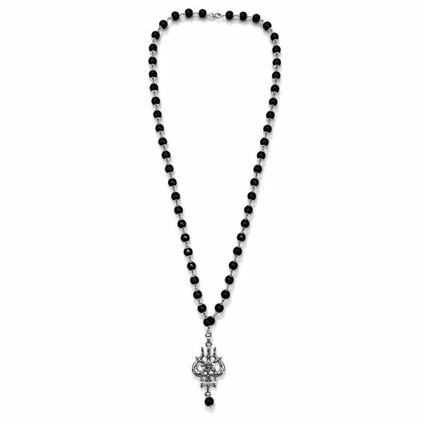 Black_Karungali_Beads_Mala_with_Silver_Color_Trishul_Damru_Pendant