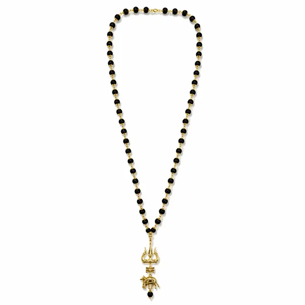 Premium_Black_Karungali_Beads_Mala_with_Gold_Color_Trishul_Nandi_Pendant