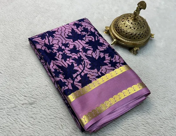 Purple_Elegant_Floral_Soft_Silk_Saree_With_Patta_Pallu