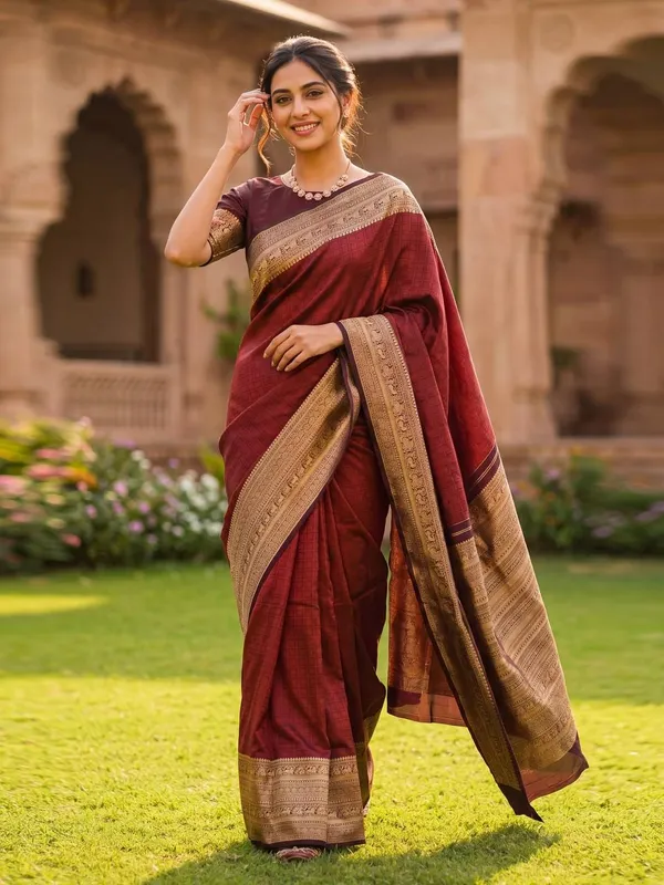 Beauty_Fancy_Banarasi_Lichi_Silk_Saree_with_Golden_Zari_Work