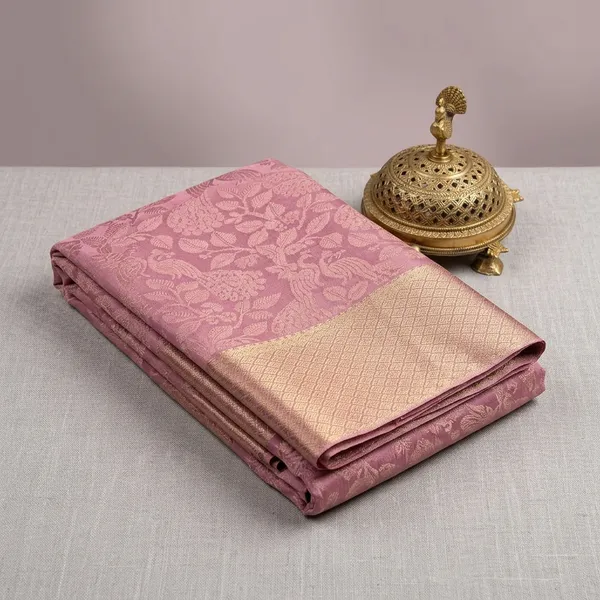 Pink_Workwear_Friendly_Gold_Zari_Woven_Brocade_Silk_Saree