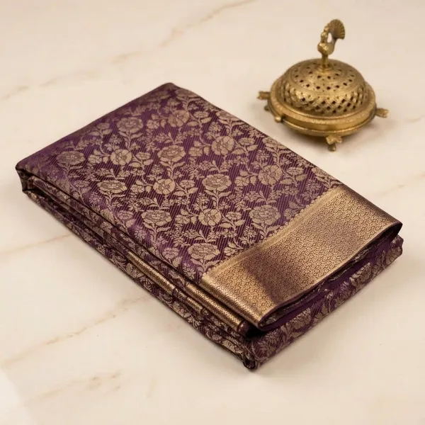 Bridal_Brocade_Silk_Mysore_Saree_With_Heavy_Pallu