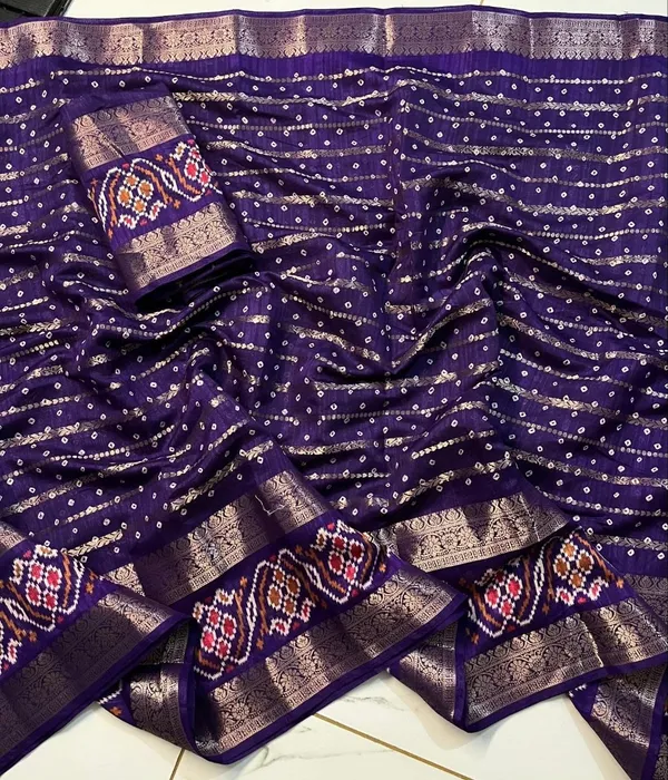 Charvi_Premium_Cotton-Silk_Bandhej_Saree_in_Traditional_Wedding_Purple