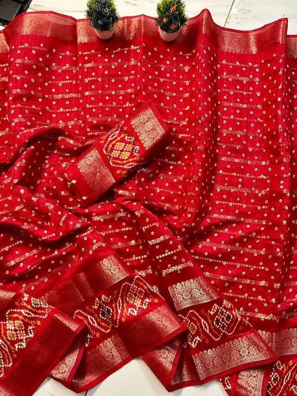 Charvi_Premium_Cotton-Silk_Bandhej_Saree_in_Traditional_Wedding_Red