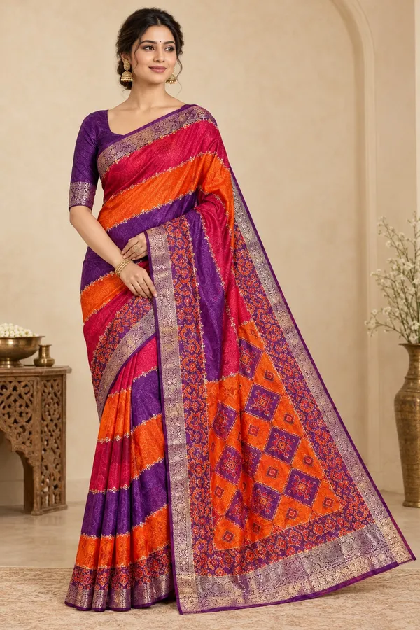 Designer_Heavy_Marshmallow_Saree_for_Festive_Wear_with_Zari_Border