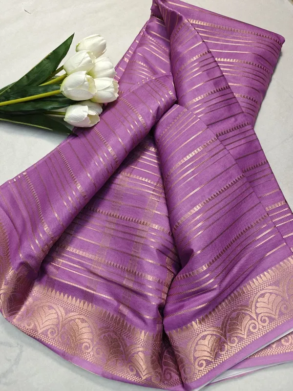 Light_Purple_Soft_Silk_Saree_with_Leheriya_Gold_Zari_Stripes