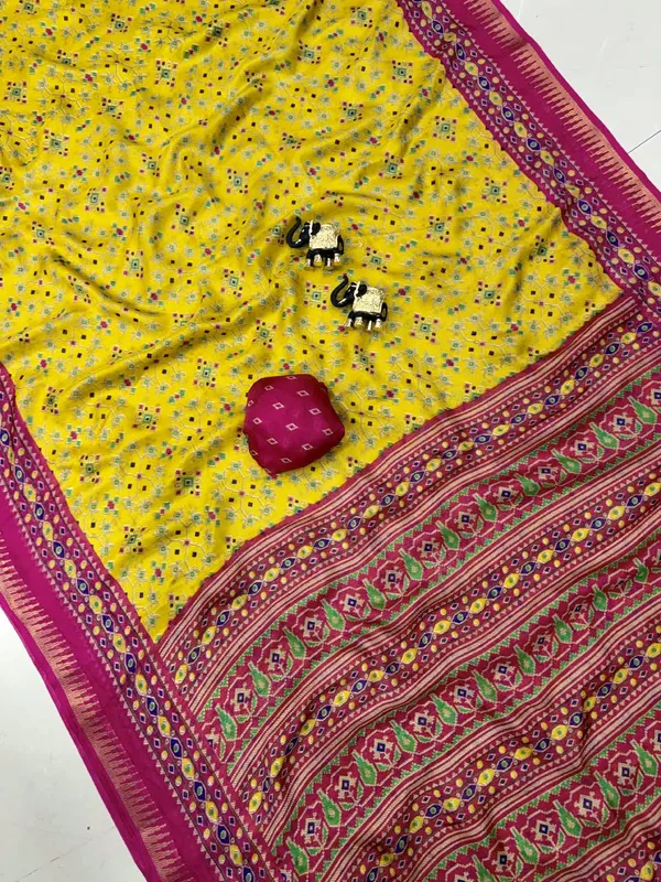Pink_Super_Premium_Georgette_Bandhej_Saree_with_Matching_Blouse