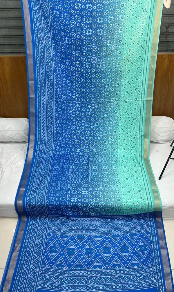 Premium_Blue_Bandhej_Designer_Saree_with_Elegant_Traditional_Prints