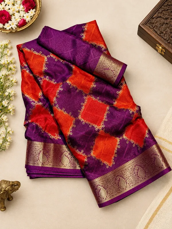 Premium_Heavy_Marshmallow_Blooming_Colour_Foil_Design_Saree