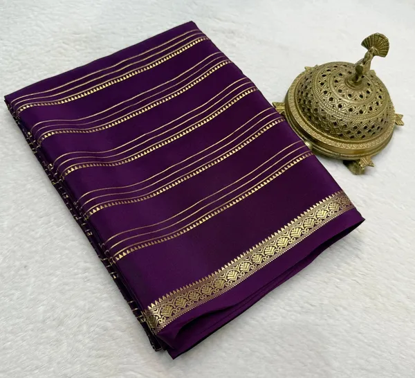 Purple_Multi_Stripe_Pattern_Mysore_Crepe_Silk_Saree_with_Grand_Zari_Border_