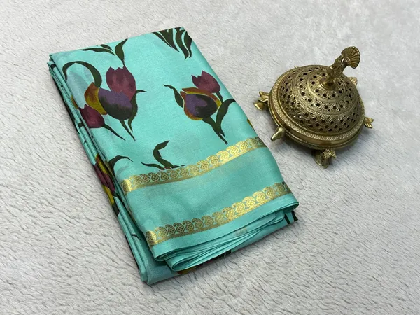 Sea_Green_Digital_Floral_Printed_Semi_Mysore_Soft_Silk_Saree_with_Zari_Border
