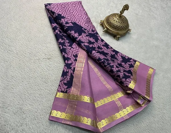 Purple_Elegant_Floral_Soft_Silk_Saree_With_Patta_Pallu
